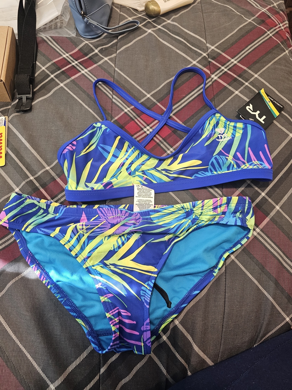 TYR Blue Tropical Print Women’s Bikini Set